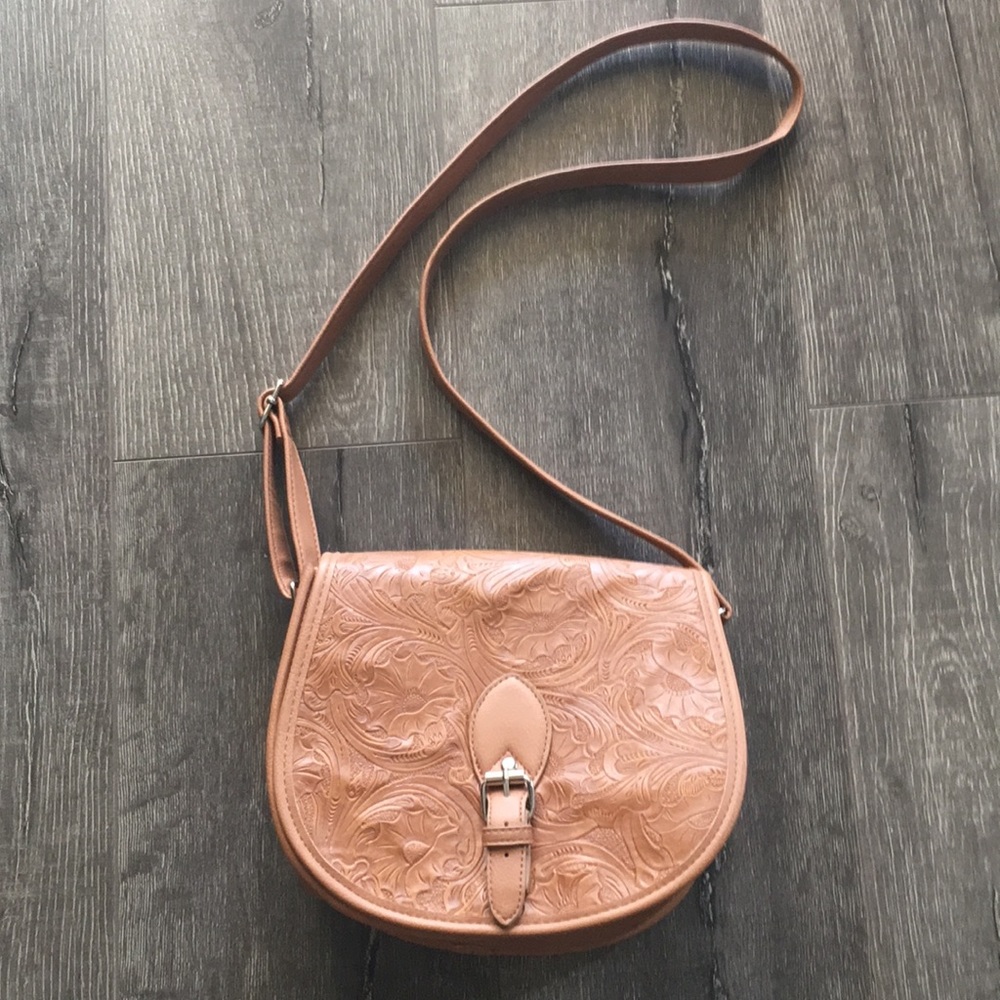 Deb and Dave brown faux leather Crossbody bag - Picture 1 of 6